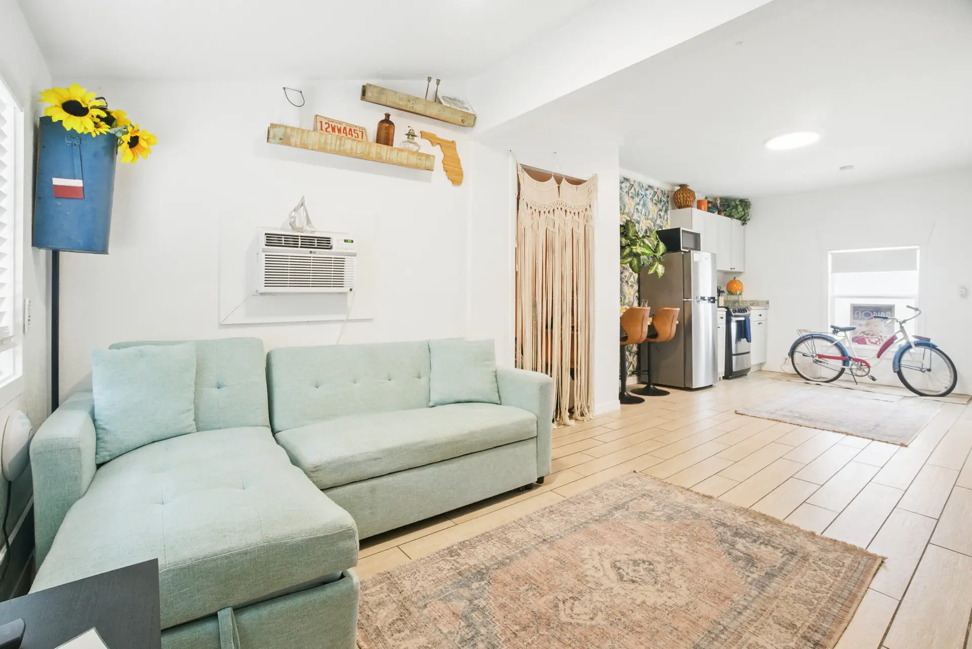 Grove Studio Two interior view – studio vacation rental St. Pete FL