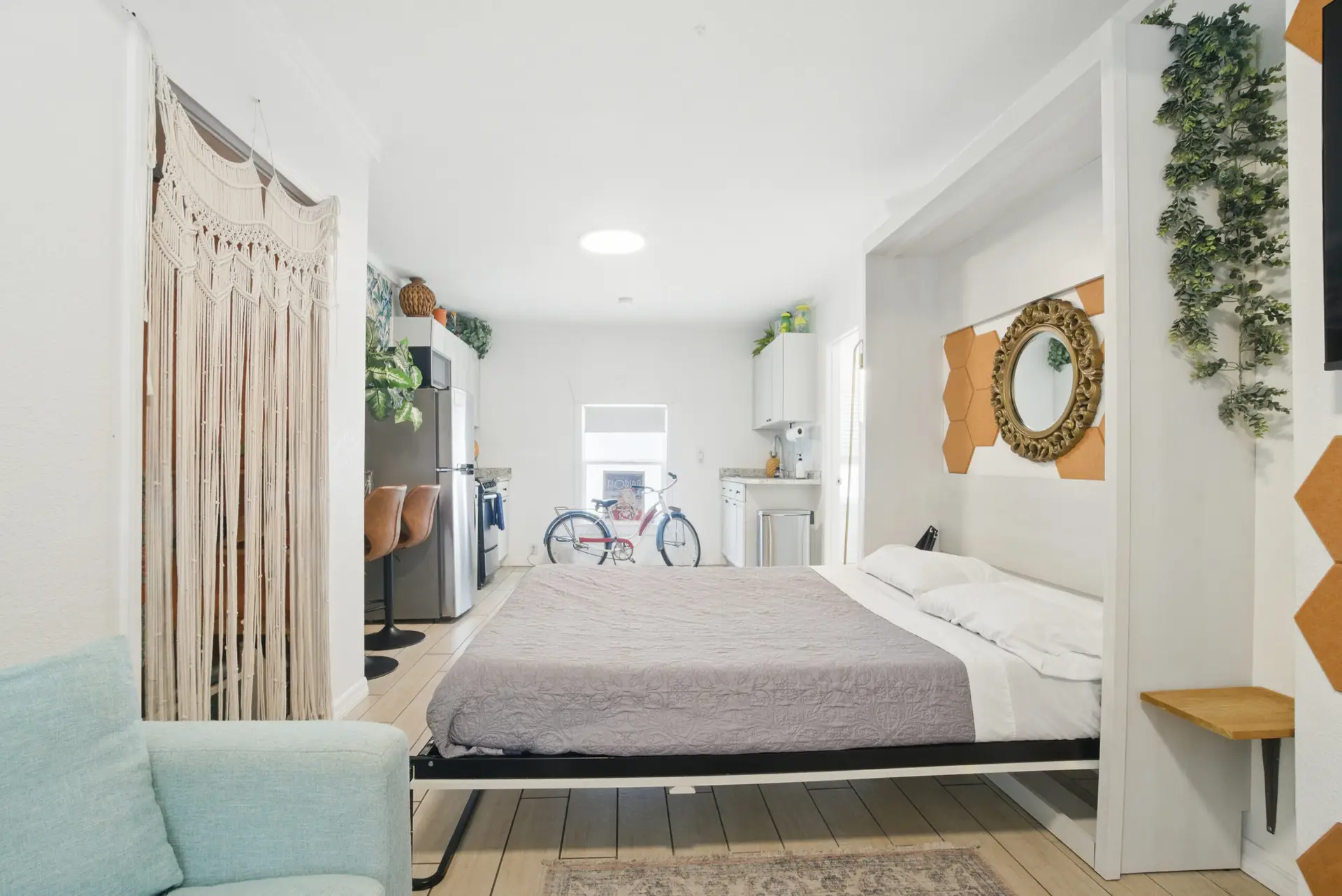 Grove Studio Two interior space – studio vacation rental near Tropicana Field St. Pete FL