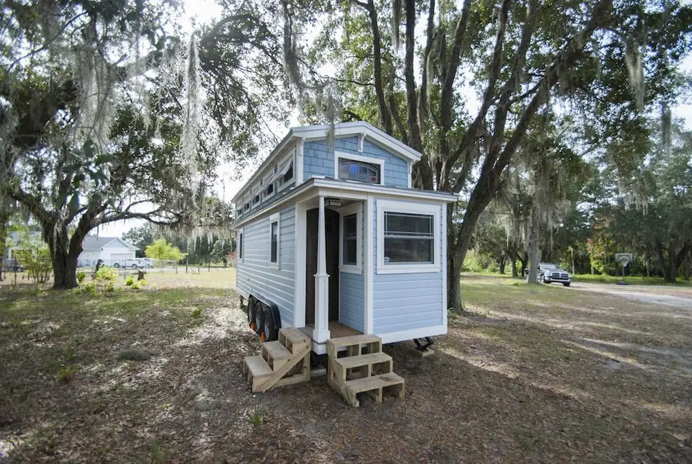 Tiffany the Tiny Home exterior, a charming vacation rental in Sarasota Florida near top bike trails