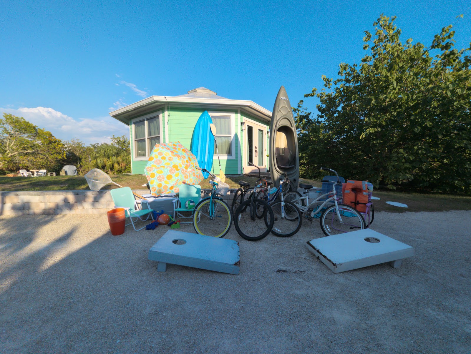 Bikes, kayaks, a paddleboard and beach gear included with a Sarasota tiny home rental near Siesta Key